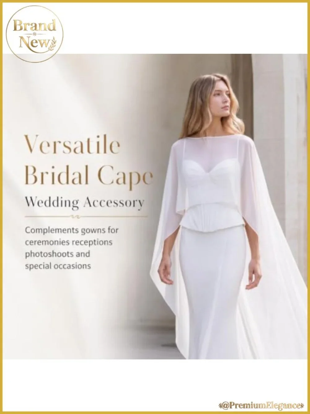 Chiffon Shawl Wrap Cape Asymmetric Front Short Back Long Bridal Cover Up